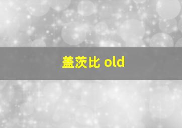 盖茨比 old